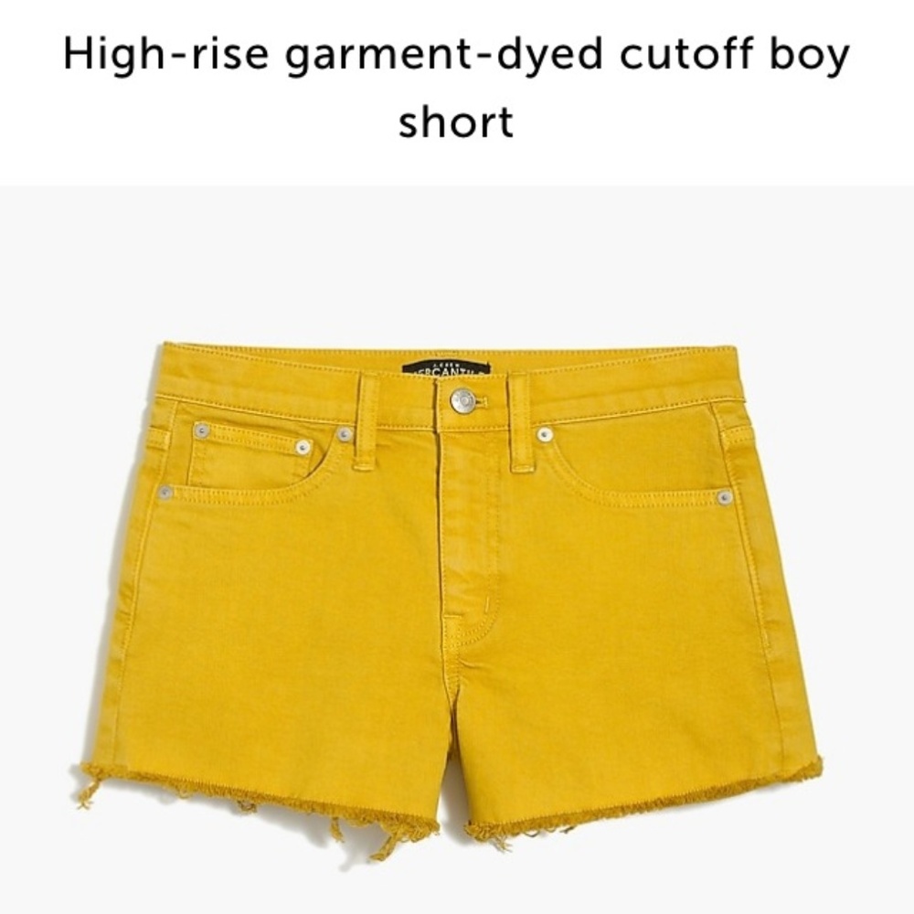 J Crew High-rise cutoff shorts Gold size 26 NWT